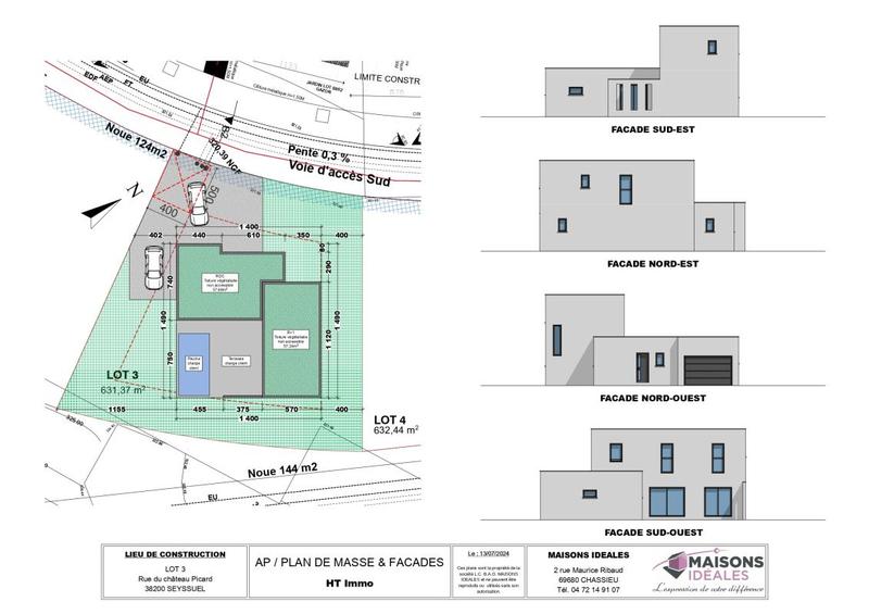 Terrain constructible - 632 m²