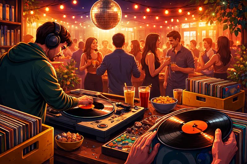 Bar à vinyles à la brasserie Taal