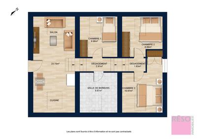 Appartement - 67 m² - 4 pièces