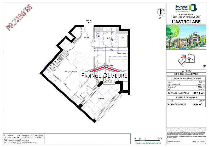Appartement - 42 m² - 2 pièces