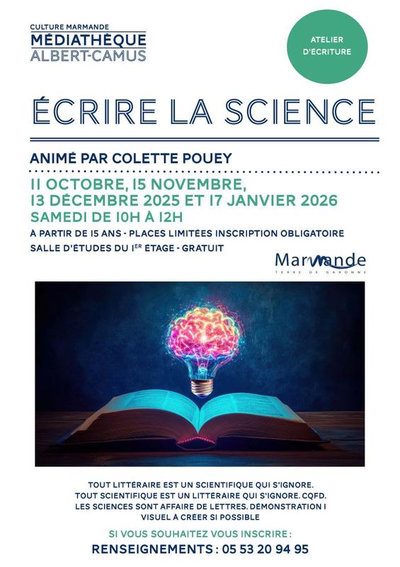 Atelier d'écriture - &quot;Ecrire la Science &quot; à la Médiathèque