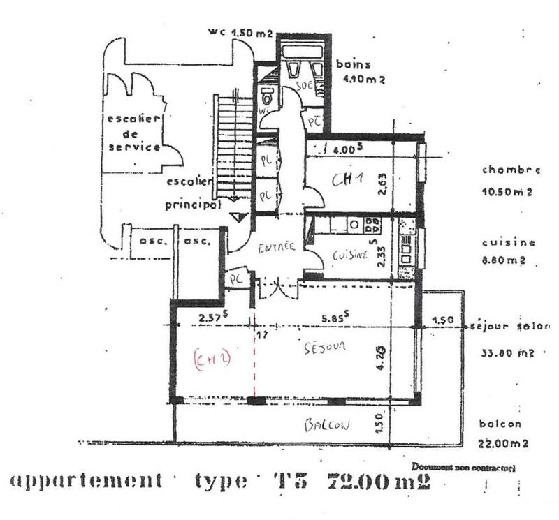 Appartement - 71 m² - 2 pièces