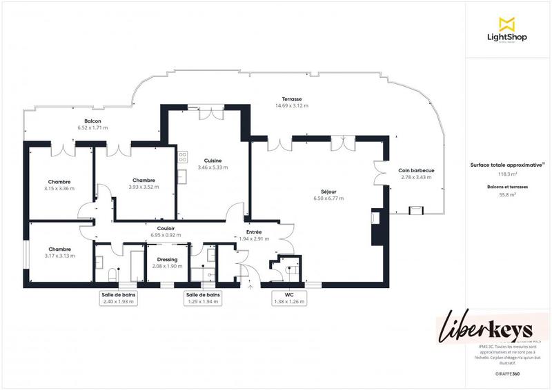 Appartement - 118 m² - 4 pièces