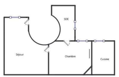 Appartement - 30 m² - 2 pièces