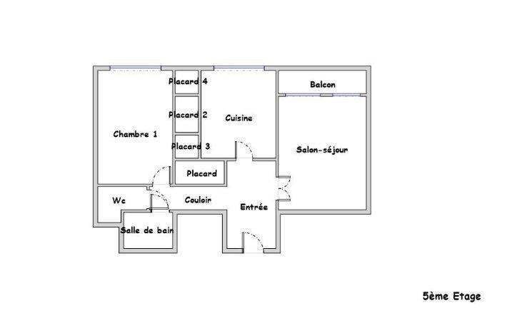 Appartement - 58 m² - 2 pièces