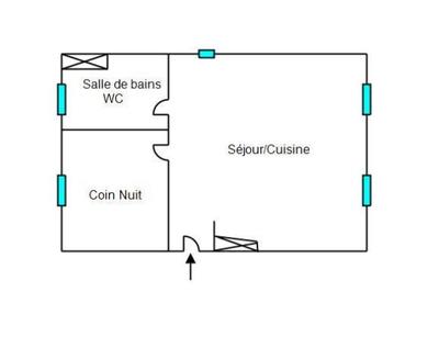 Appartement - 42 m² - 2 pièces