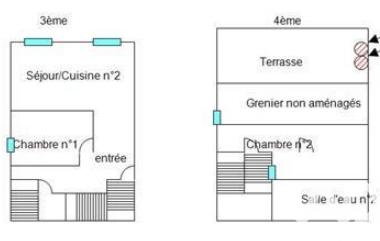Duplex - 41 m² - 3 pièces