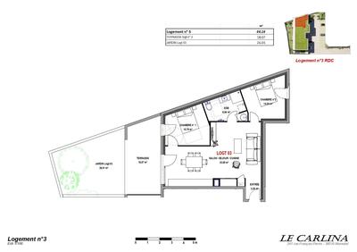 Appartement - 64 m² - 3 pièces