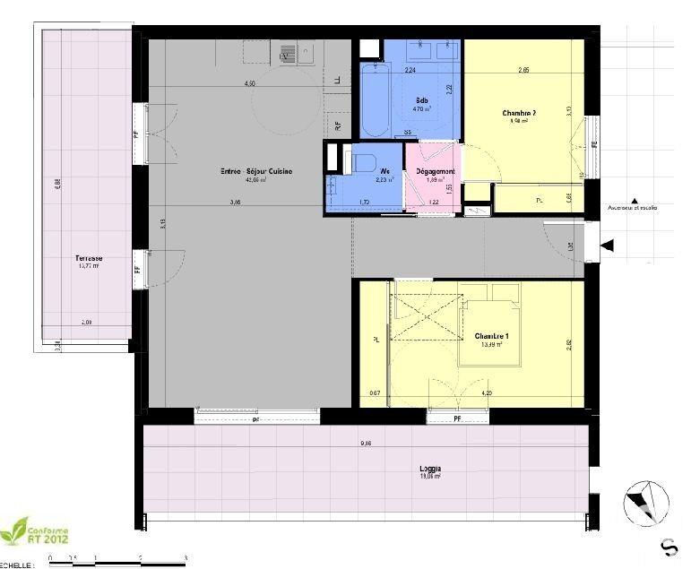 Appartement - 75 m² - 4 pièces