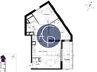 Appartement - 60 m² - 3 pièces