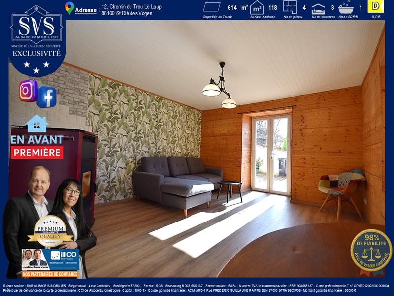 Maison - 118 m² - 4 pièces