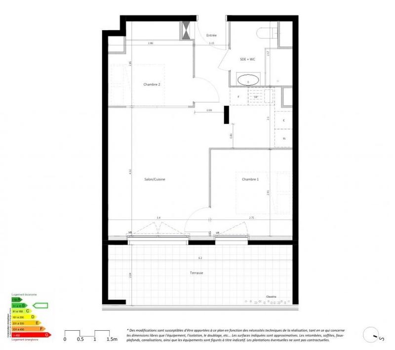 Appartement - 42 m² - 3 pièces