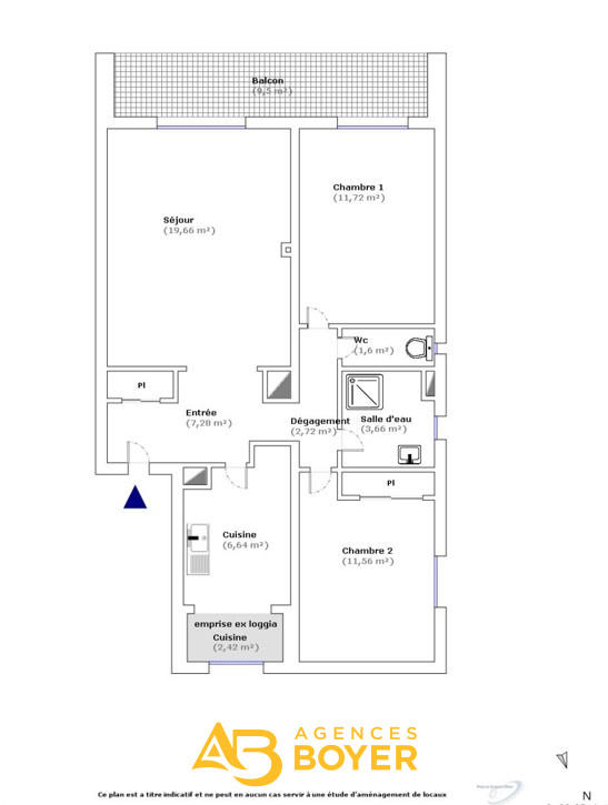 Appartement - 67 m² - 3 pièces