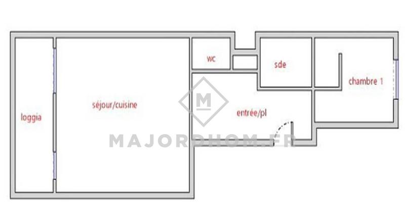 Appartement - 59 m² - 2 pièces