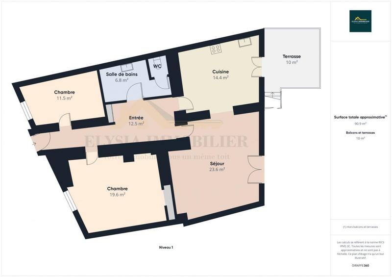 Maison - 91 m² - 3 pièces