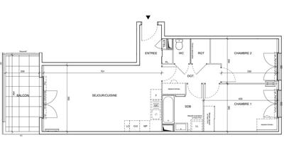 Appartement - 66 m² - 3 pièces