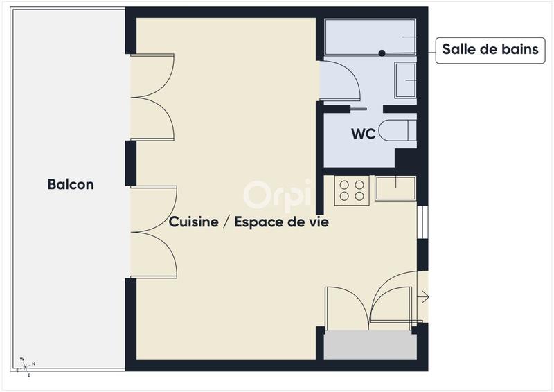 Appartement - 29 m² - 1 pièce