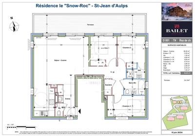 Appartement - 85 m² - 4 pièces