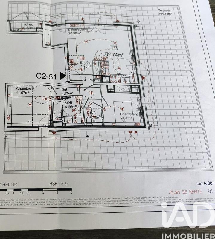Appartement - 63 m² - 3 pièces