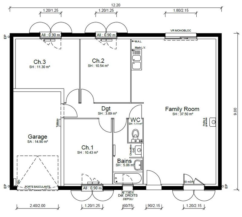 Maison - 82 m² - 4 pièces