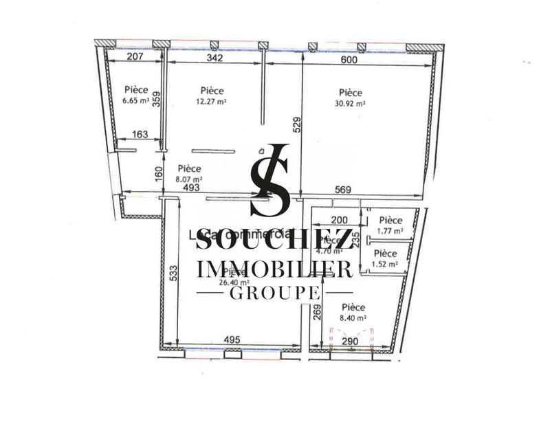 Local commercial - 100 m² - 7 pièces