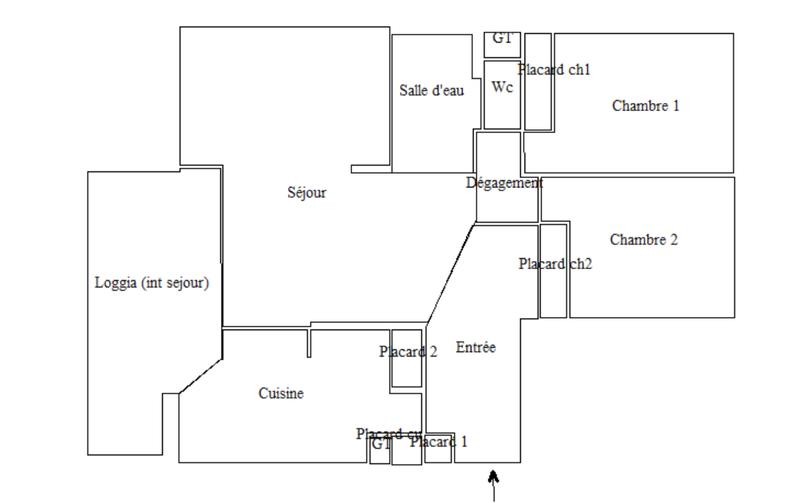 Appartement - 90 m² - 3 pièces