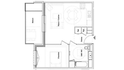 Appartement - 46 m² - 2 pièces