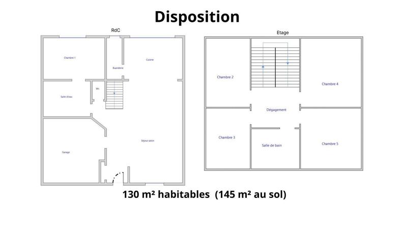 Maison - 129 m² - 7 pièces