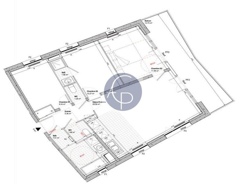 Appartement - 79 m² - 4 pièces