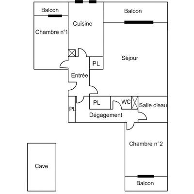 Appartement - 71 m² - 3 pièces