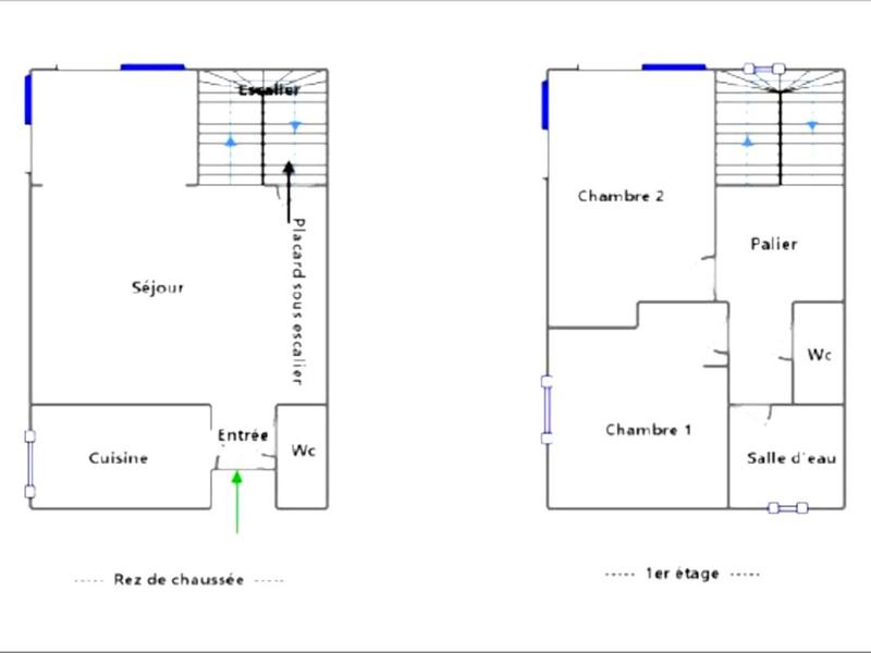 Maison jumelée - 92 m² - 3 pièces