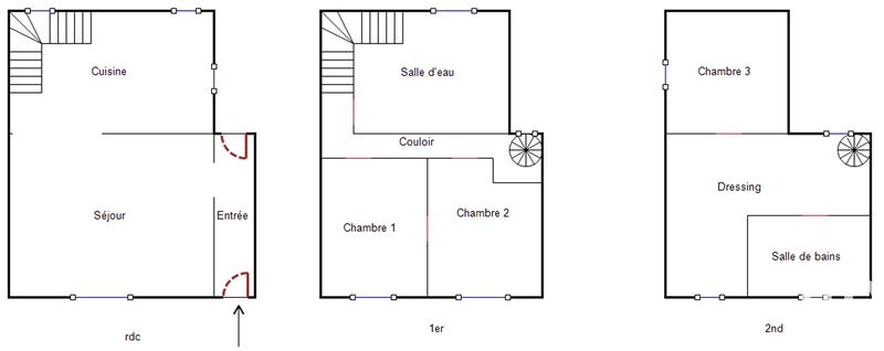 Maison de ville - 106 m² - 4 pièces
