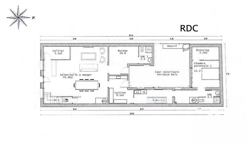 Maison de ville - 137 m² - 6 pièces