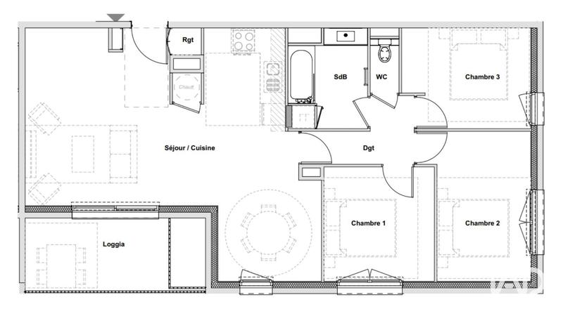 Appartement - 83 m² - 4 pièces