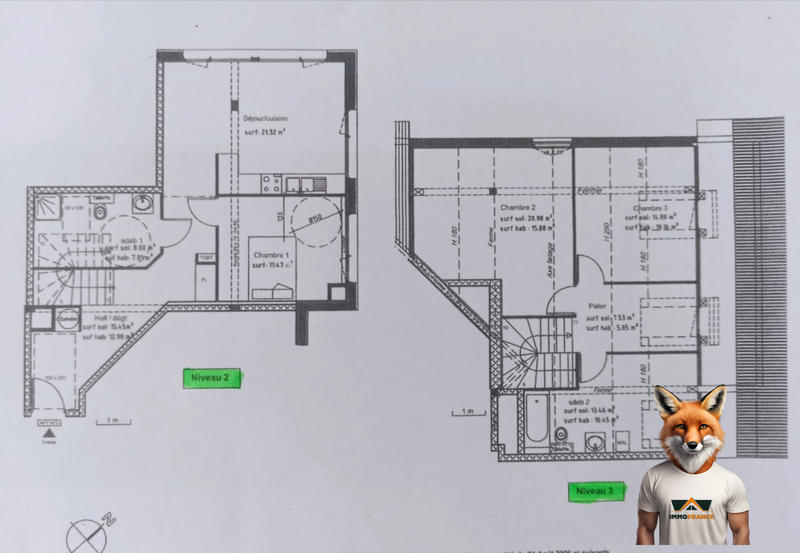 Duplex - 93 m² - 4 pièces