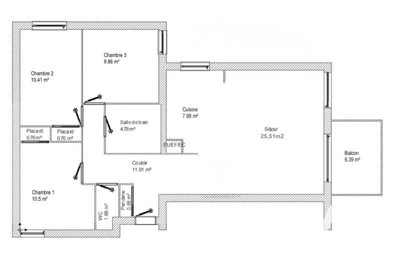 Appartement - 81 m² - 4 pièces