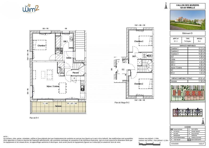 Appartement - 88 m² - 4 pièces