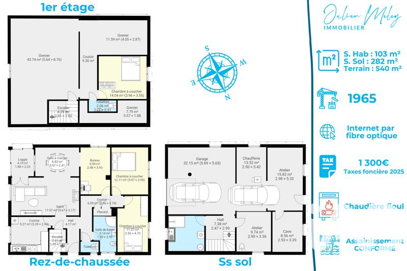 Maison - 103 m² - 5 pièces