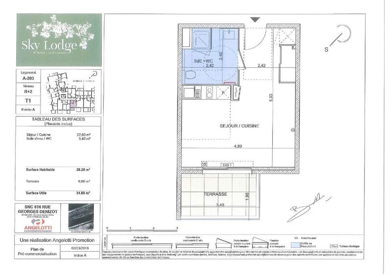 Appartement - 28 m² - 1 pièce