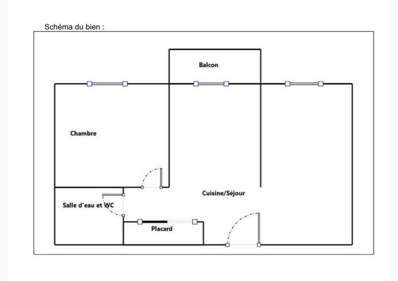 Appartement - 38 m² - 2 pièces