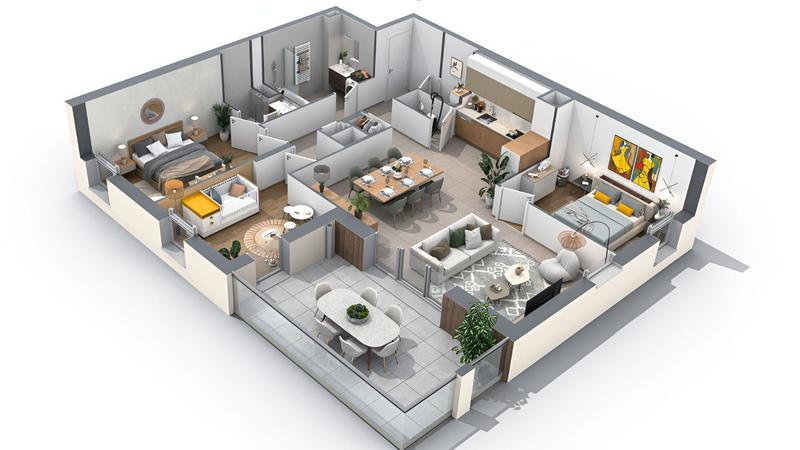 Appartement - 87 m² - 4 pièces