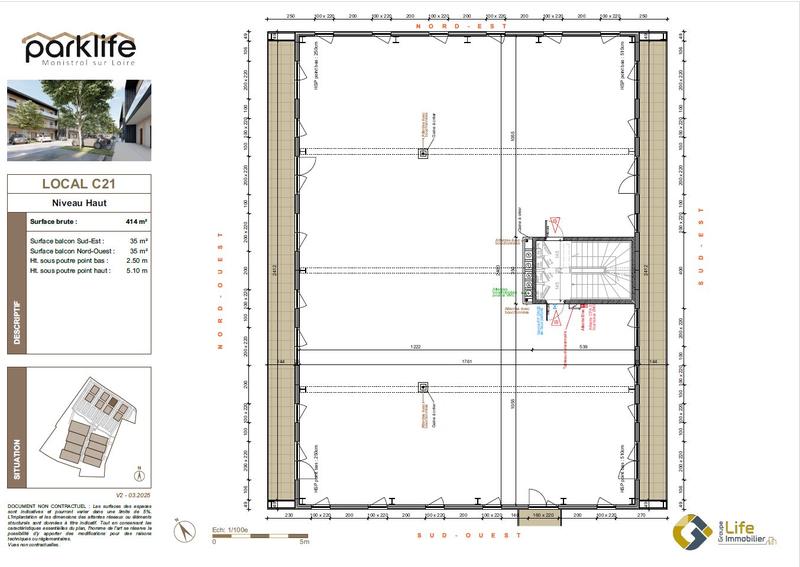 Local d'activités - 414 m² - 1 pièce