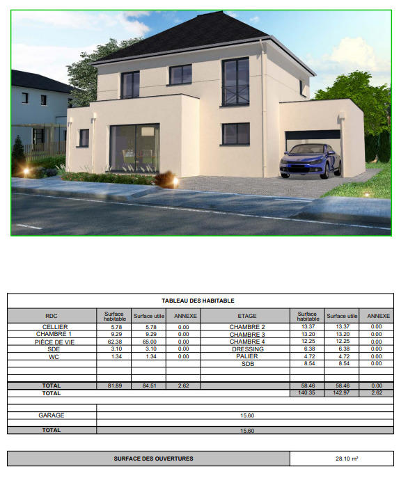 Maison - 140 m² - 6 pièces