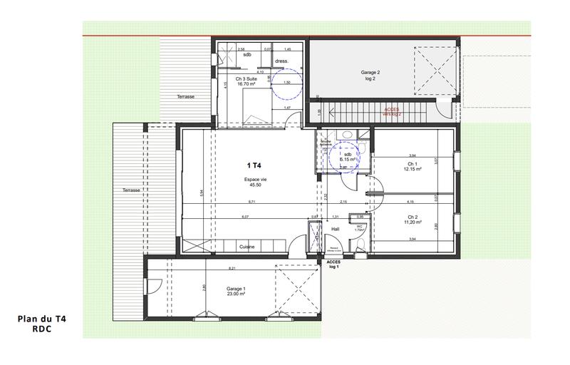 Appartement - 92 m² - 4 pièces