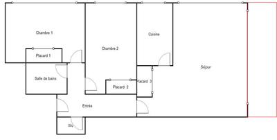 Appartement - 74 m² - 3 pièces