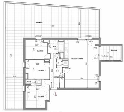 Appartement - 91 m² - 4 pièces