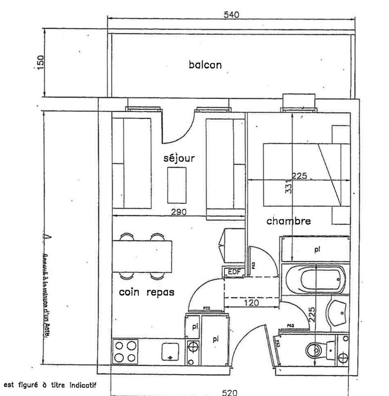 Appartement - 27 m² - 2 pièces