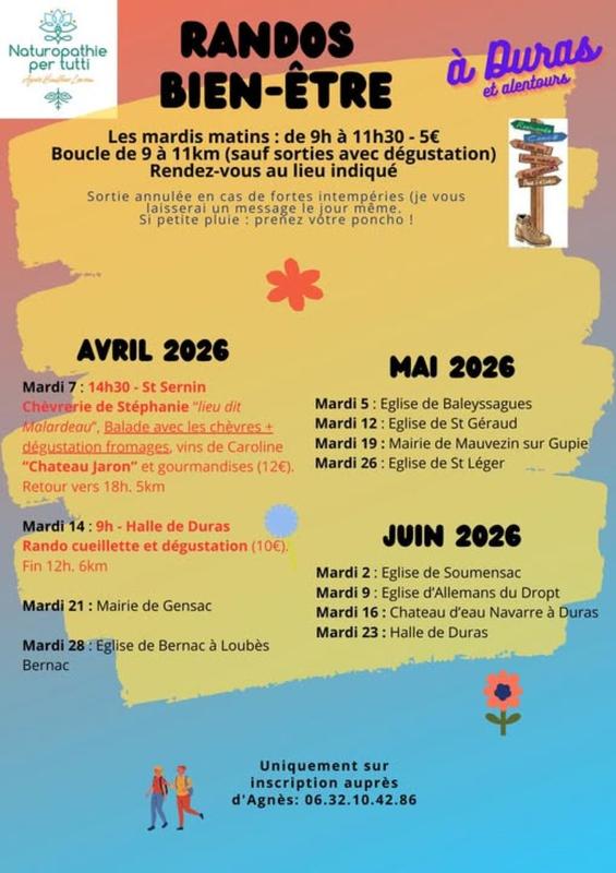 Rando marche sportive autour de Duras