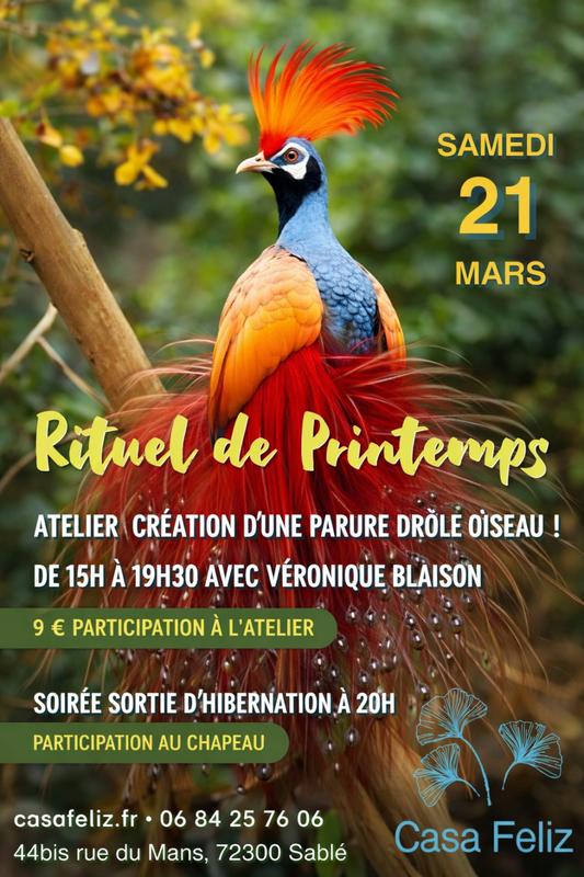 Atelier création d'une parure de drôle d'oiseau - Rituel de printemps