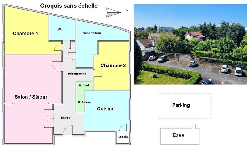 Appartement - 70 m² - 3 pièces